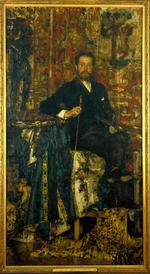 欧洲12-19世纪油画一_Antonio Mancini - The Marquis del Grillo